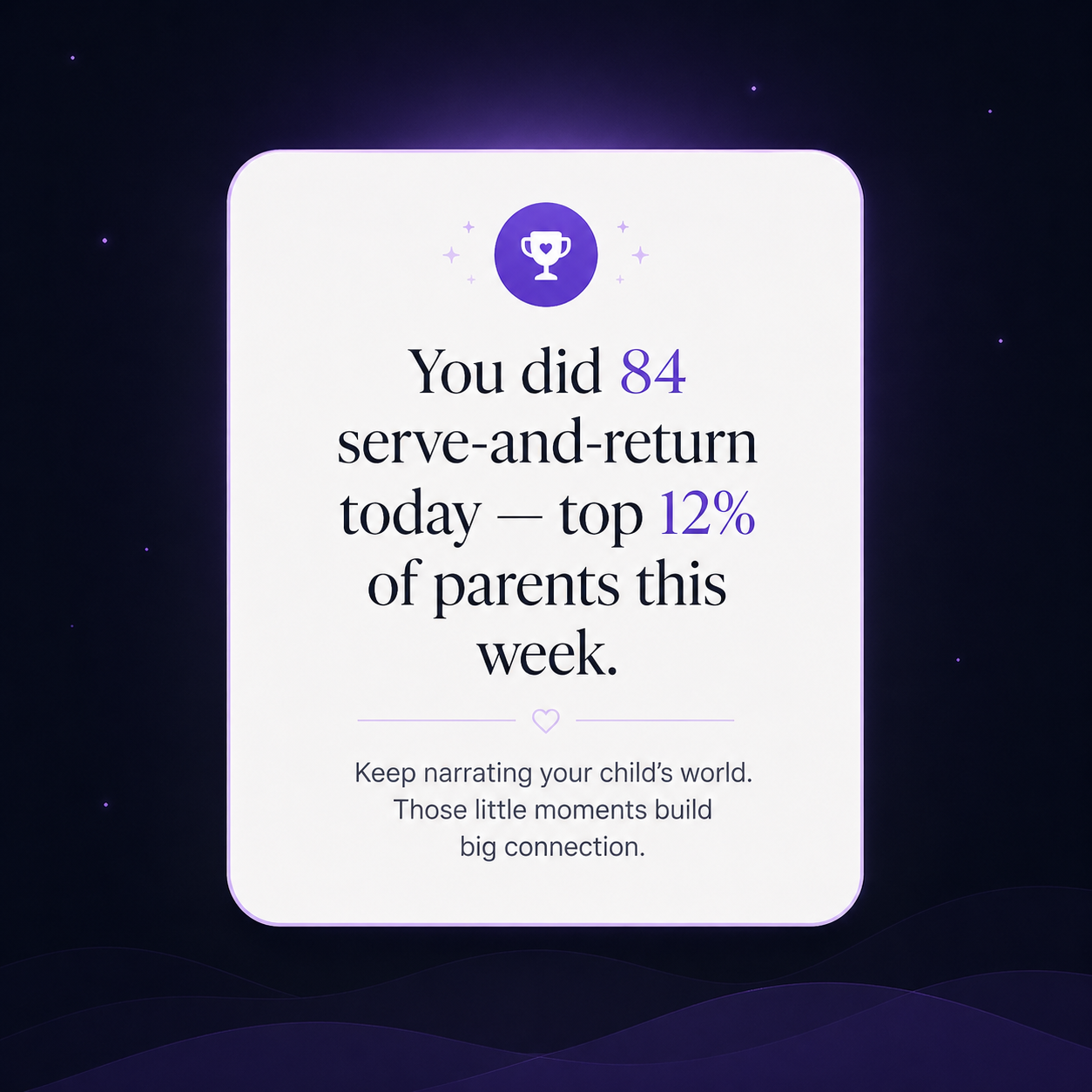 Daily coaching nudge app screen